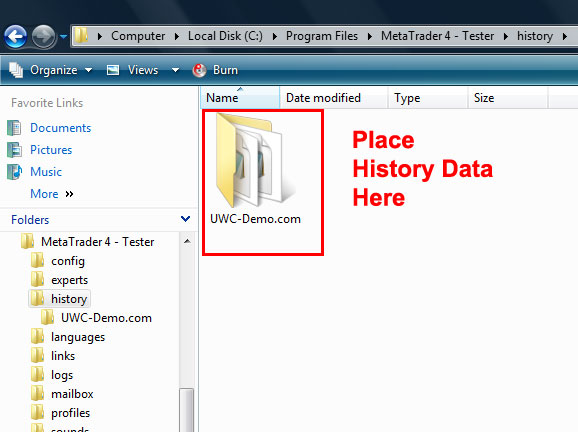 History Folder On Vista